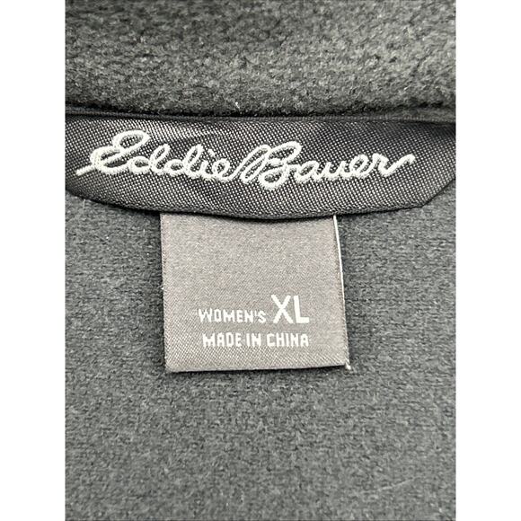 EDDIE BAUER Womens Jacket Green COAT Hooded Fleece Lined Full Zip Size XL - Picture 8 of 11